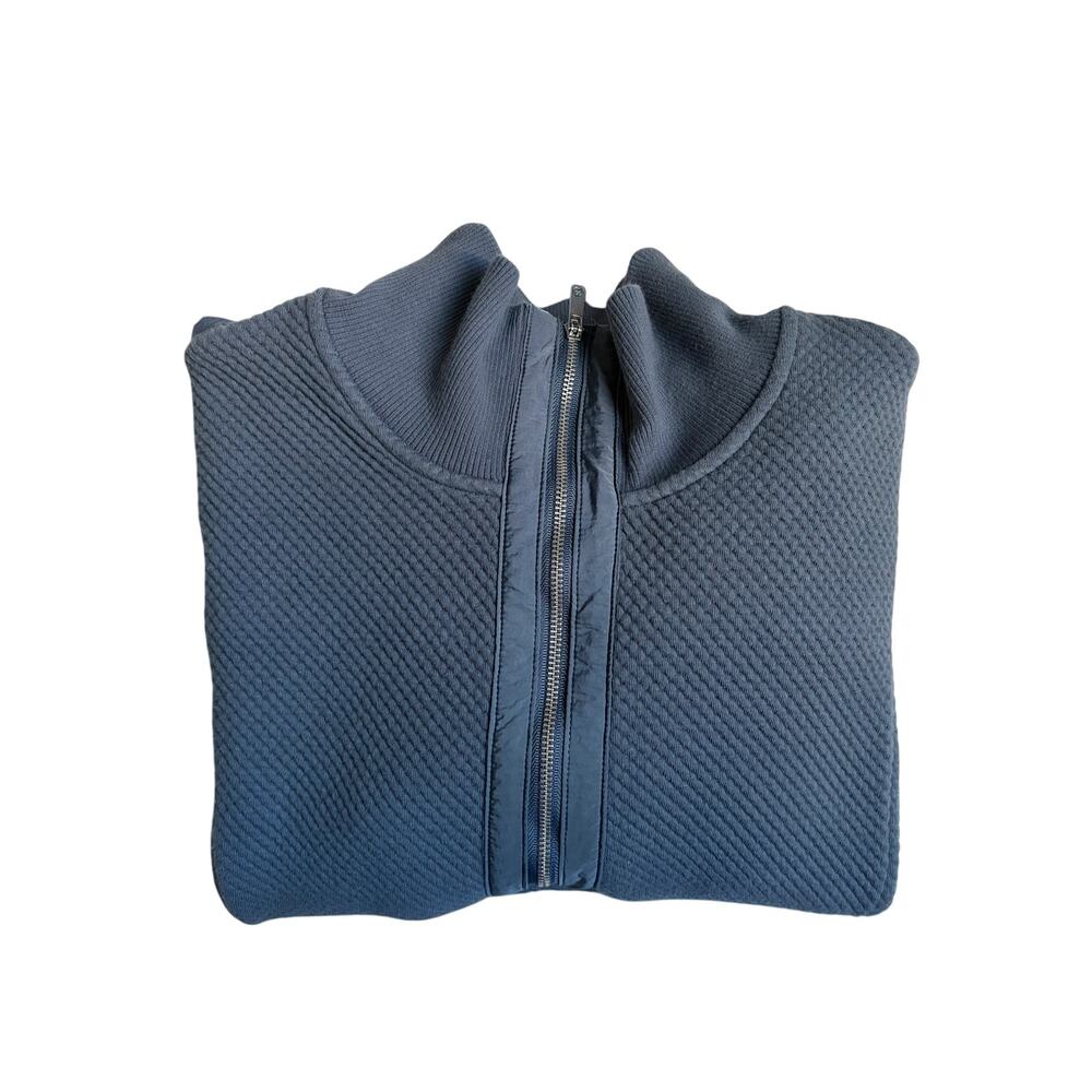 CALIA Elevate Ripple 1/4 Zip Pullover (Steel Blue) - Small